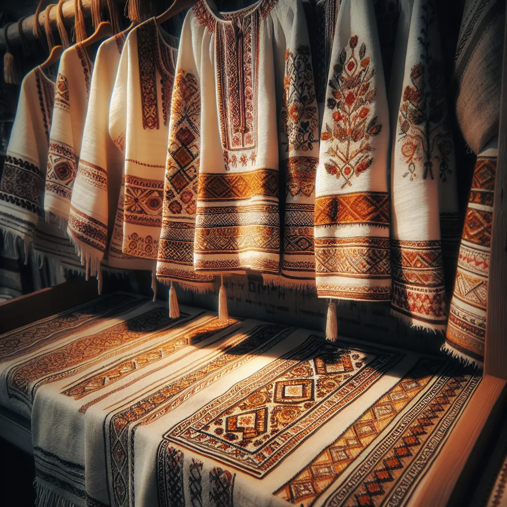 Lin biélorusse traditionnel et lingerie artisanale de Polésie