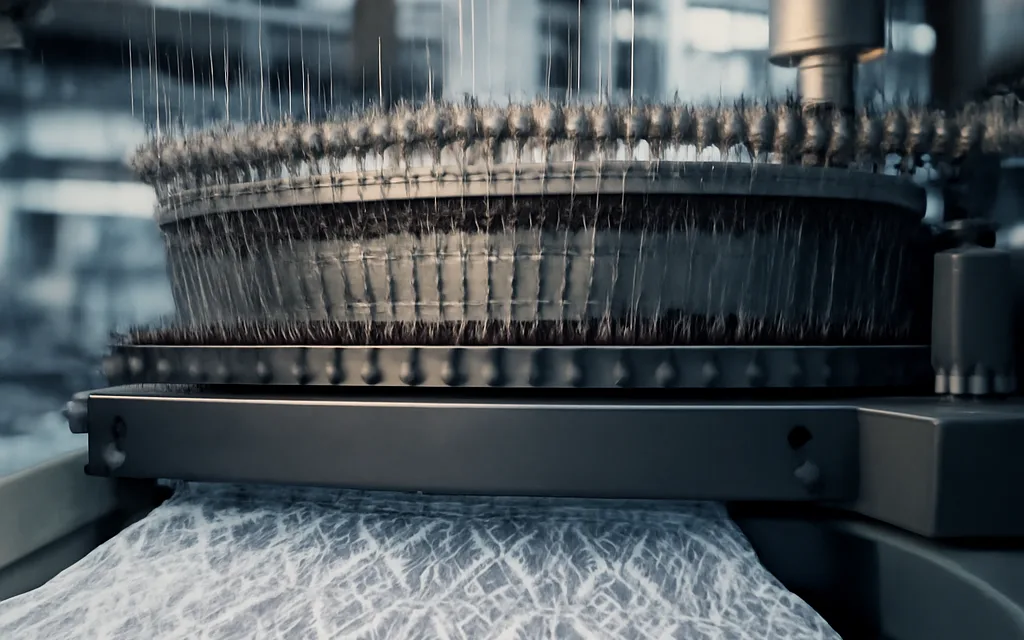Machine de tricotage industriel produisant de la dentelle sans couture pour lingerie