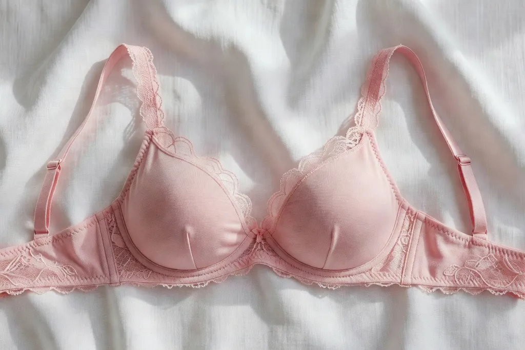 Soutien-gorge d'allaitement en dentelle coton, détail de l'ouverture pratique