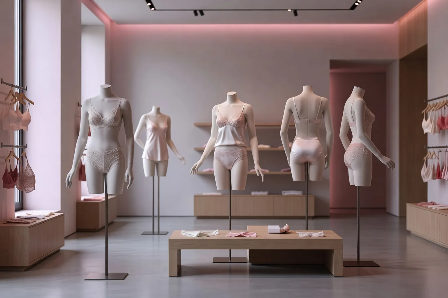 Boutique de lingerie polonaise contemporaine à Varsovie