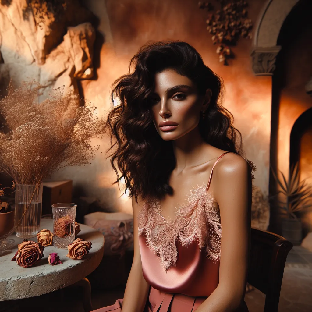Femme de Bulgarie en lingerie traditionnelle — élégance et savoir-faire textile
