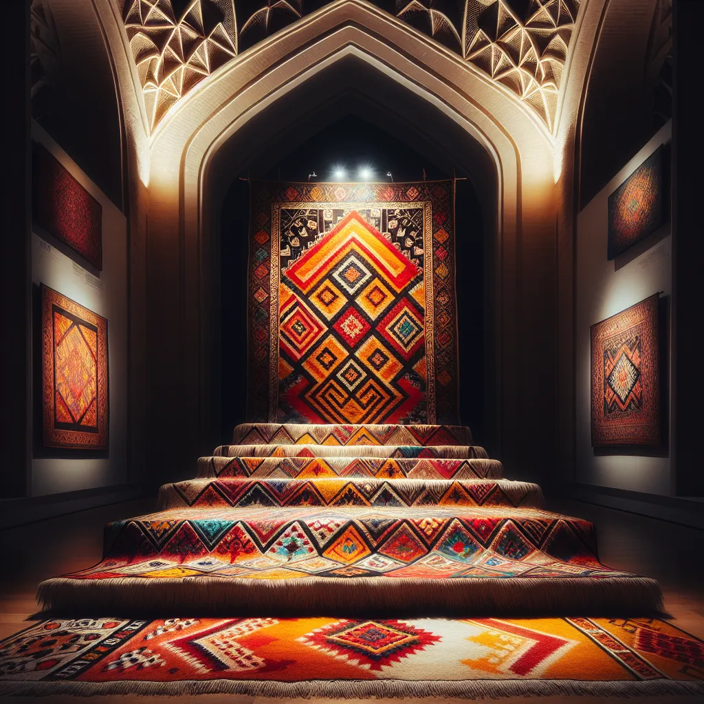 Textiles kirghizes traditionnels et motifs Shyrdak sur feutre artisanal