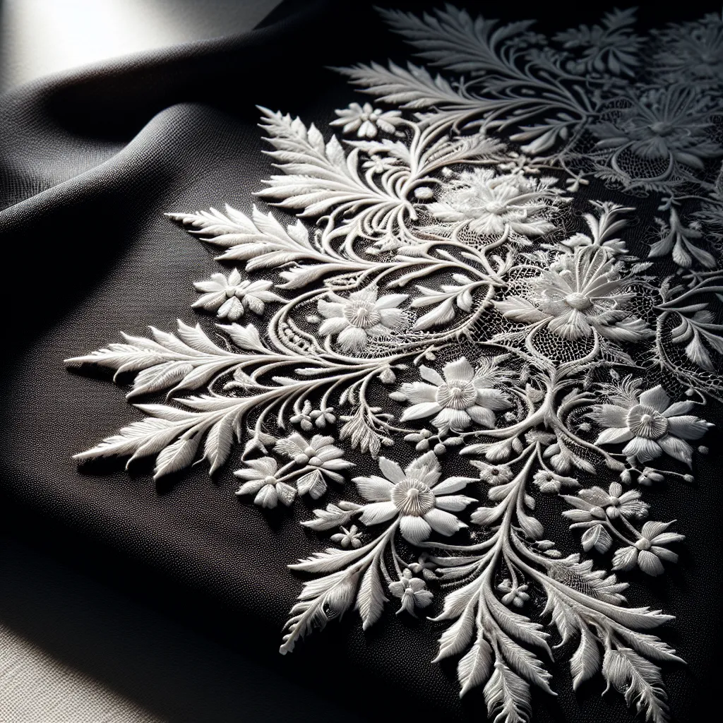 Dentelle de Vologda et lingerie russe traditionnelle sur tissu sombre